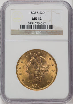 1898-S $20 Liberty Double Eagle NGC MS62