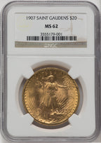 1907 $20 Saint Saint-Gaudens Double Eagle NGC MS62