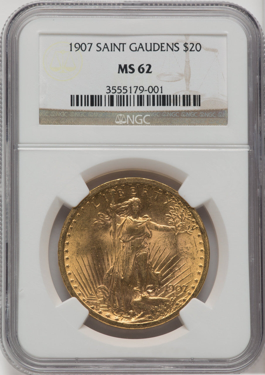 1907 $20 Saint Saint-Gaudens Double Eagle NGC MS62