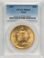 1907 $20 Saint Saint-Gaudens Double Eagle PCGS MS65 (760928043)