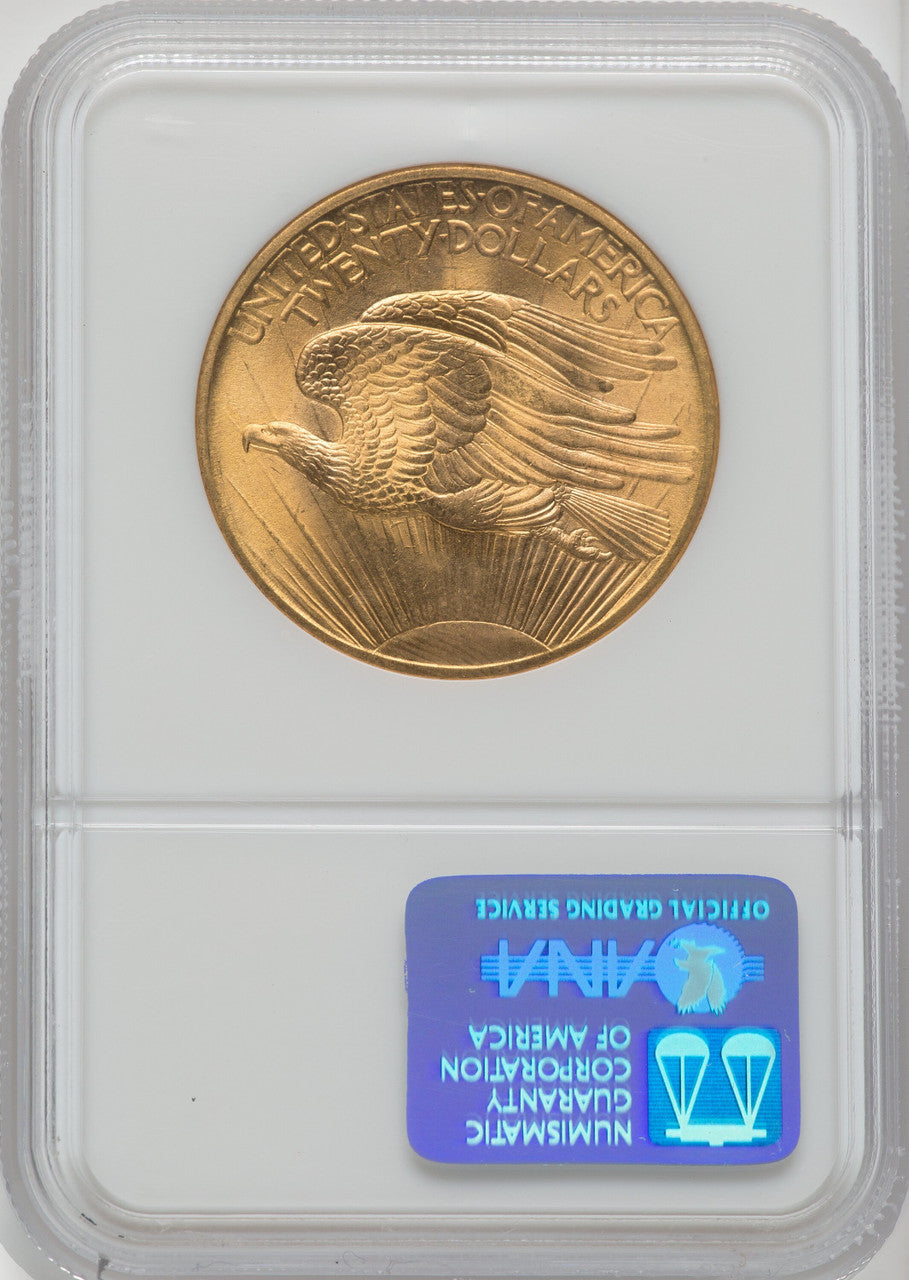 1908 NM $20 Wells Fargo Saint-Gaudens Double Eagle NGC MS67