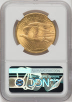 1908 $20 NO MOTTO Saint-Gaudens Double Eagle NGC MS67