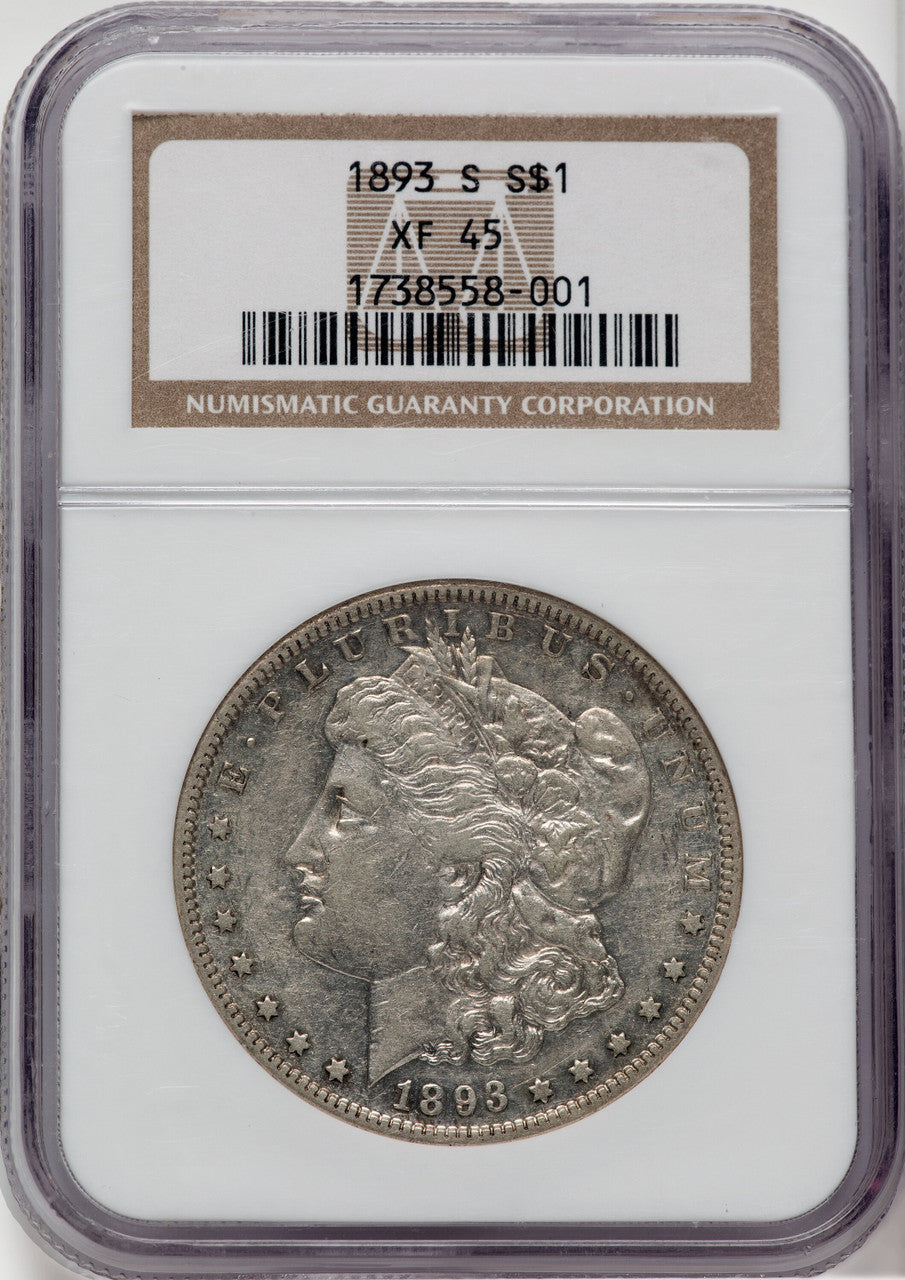 1893-S $1 Morgan Dollar NGC XF45