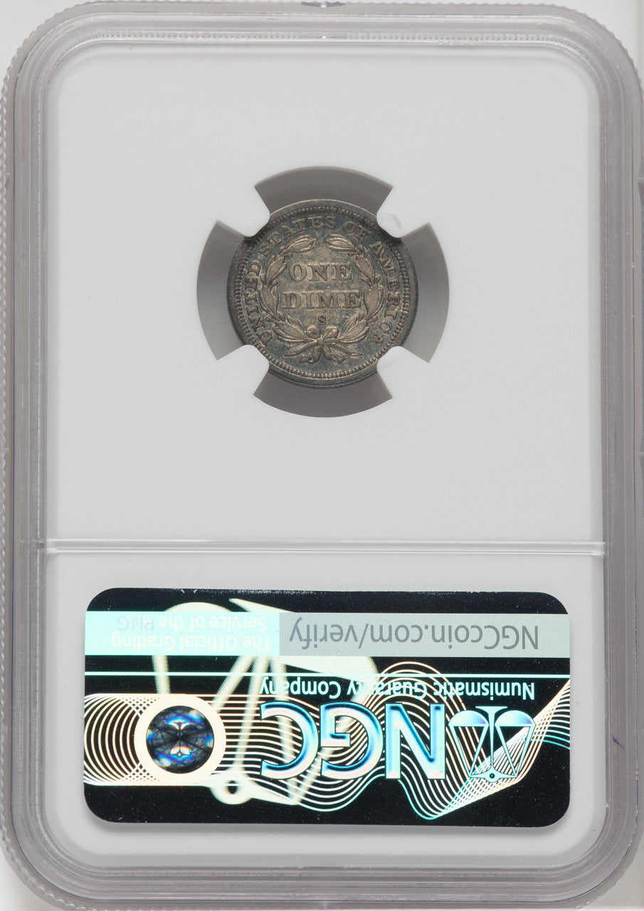 1858-S 10C Seated Dime NGC AU55