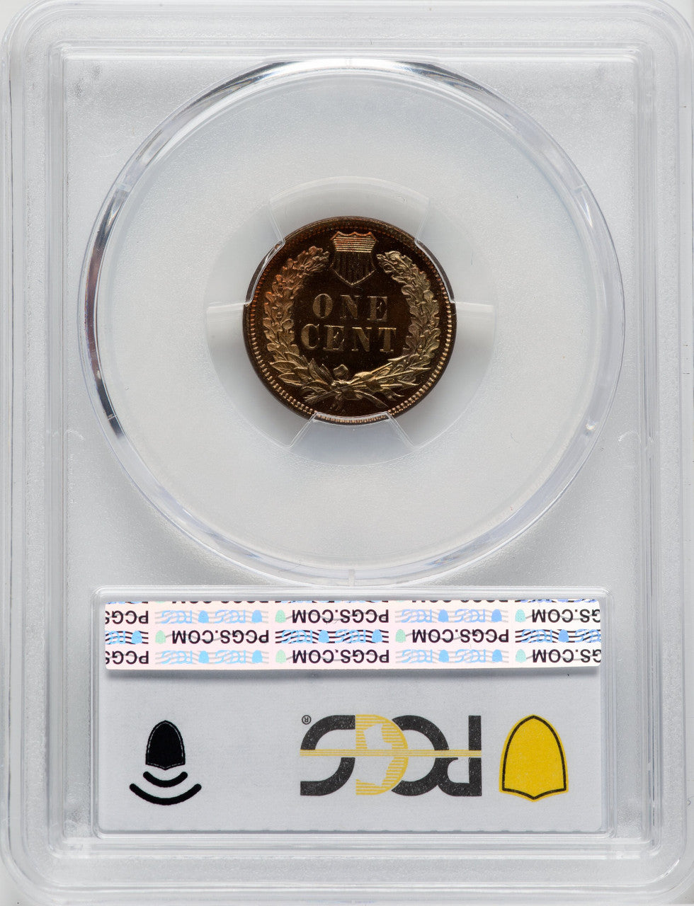 1880 1C RD Proof Indian Cent PCGS PR65