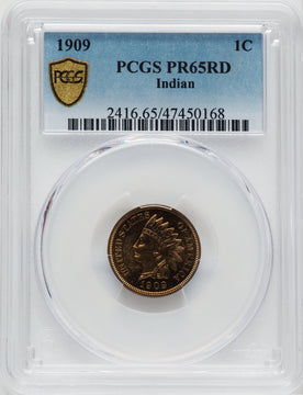 1909 1C Indian RD Proof Indian Cent PCGS PR65