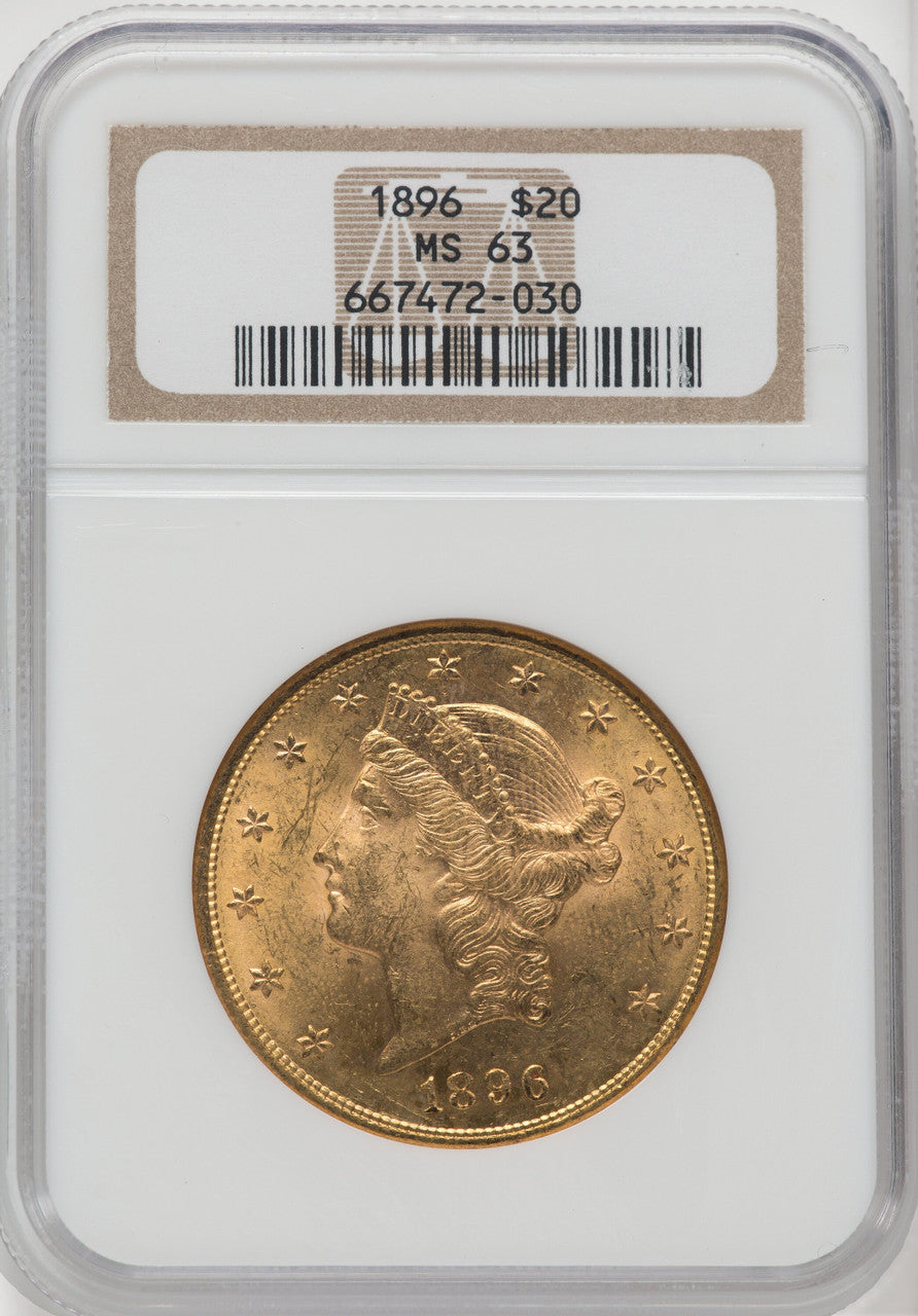 1896 $20 Liberty Double Eagle NGC MS63 (760009002)