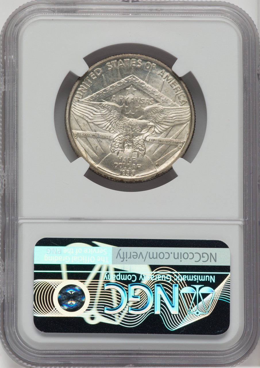 1935-D 50C Arkansas Commemorative Silver NGC MS67+