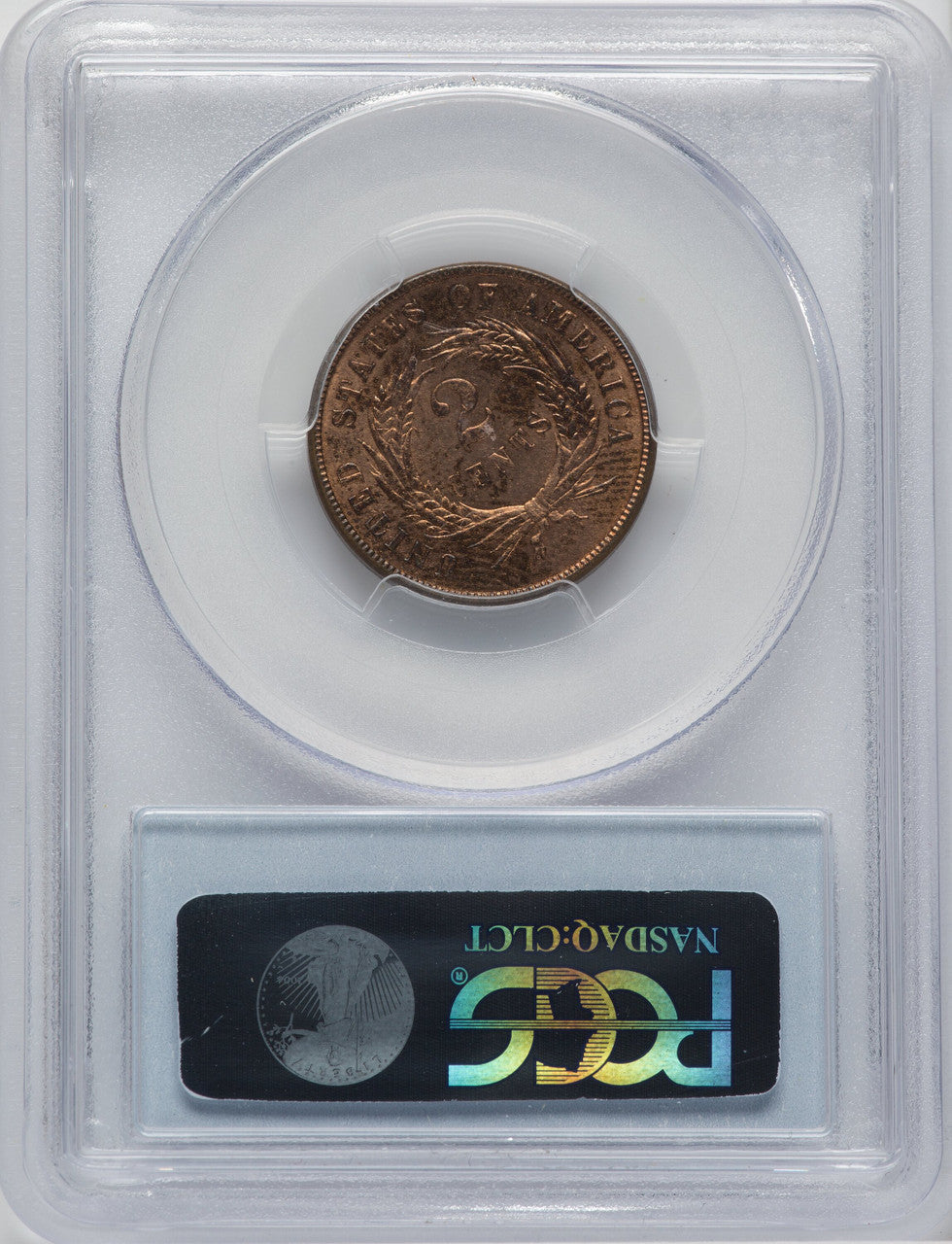 1872 2C RB Two Cent Pieces PCGS MS63