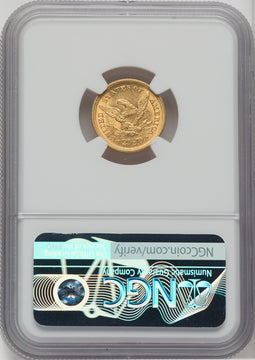 1854 $2.50 Liberty Quarter Eagle NGC MS62