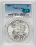 1899-O $1 CAC Morgan Dollar PCGS MS66+