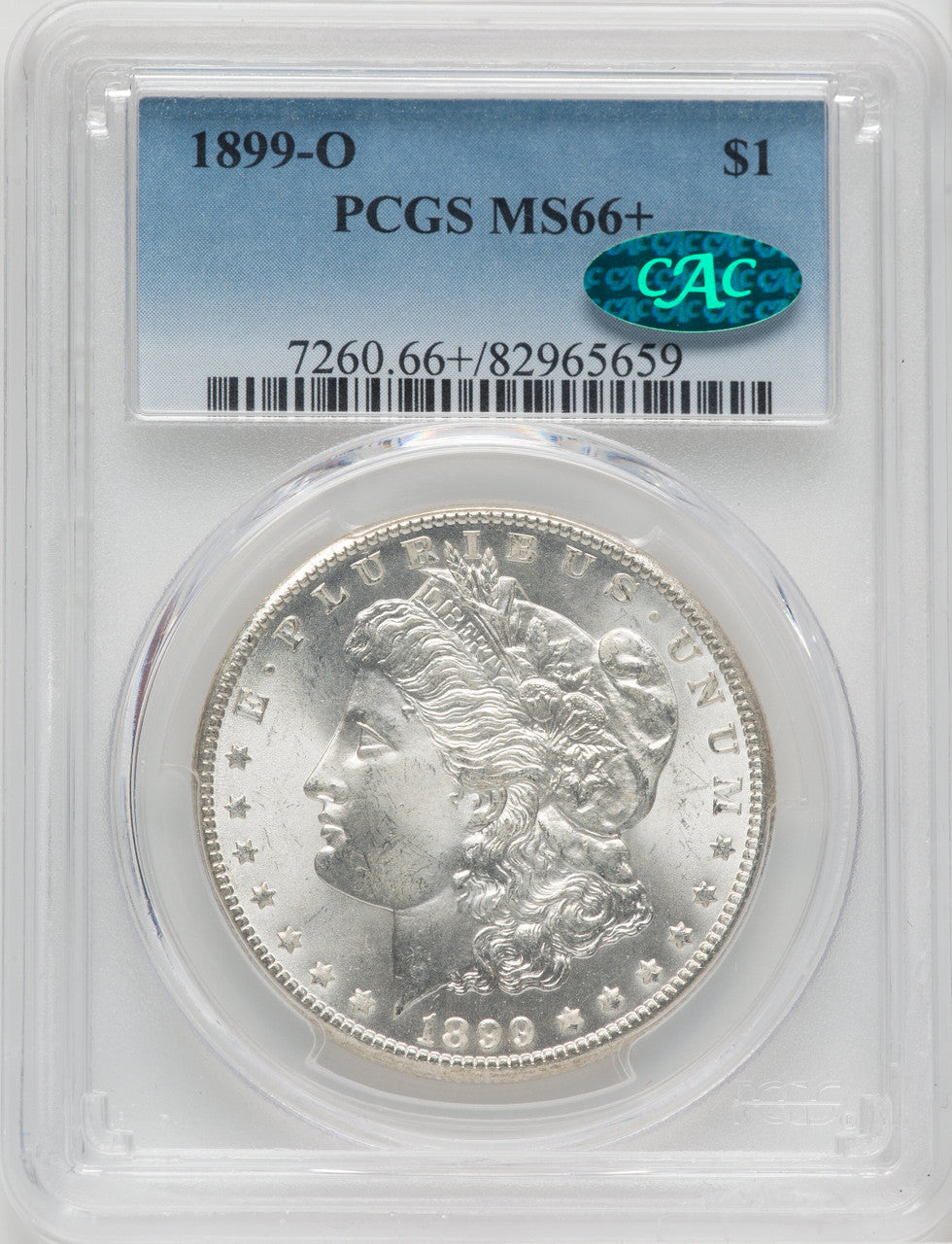 1899-O $1 CAC Morgan Dollar PCGS MS66+