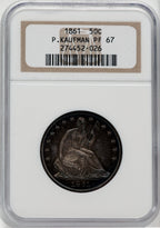 1861 50C Proof Seated Half Dollar NGC PR67