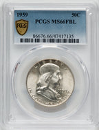 1959 50C FL Franklin Half Dollar PCGS MS66