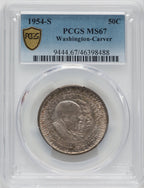 1954-S 50C Washington-Carver Commemorative Silver PCGS MS67