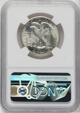 1942-D 50C CAC Walking Liberty Half Dollar NGC MS67+