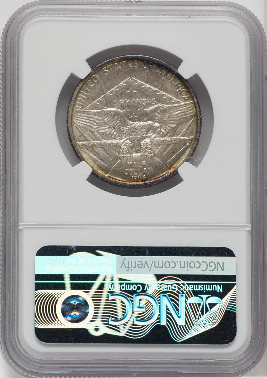 1936-S 50C Arkansas Commemorative Silver NGC MS67+