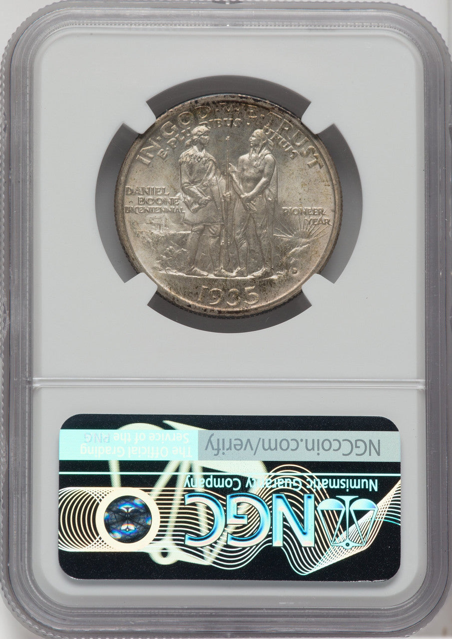 1935-D 50C Boone Commemorative Silver NGC MS67+