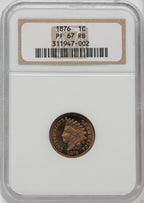 1876 1C RB Proof Indian Cent NGC PR67
