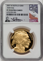 2007-W 1 oz Gold Buffalo .9999 Fine Gold NGC PF70 Uram Signed
