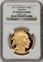 2011-W $50 One-Ounce Gold Buffalo NGC PF70