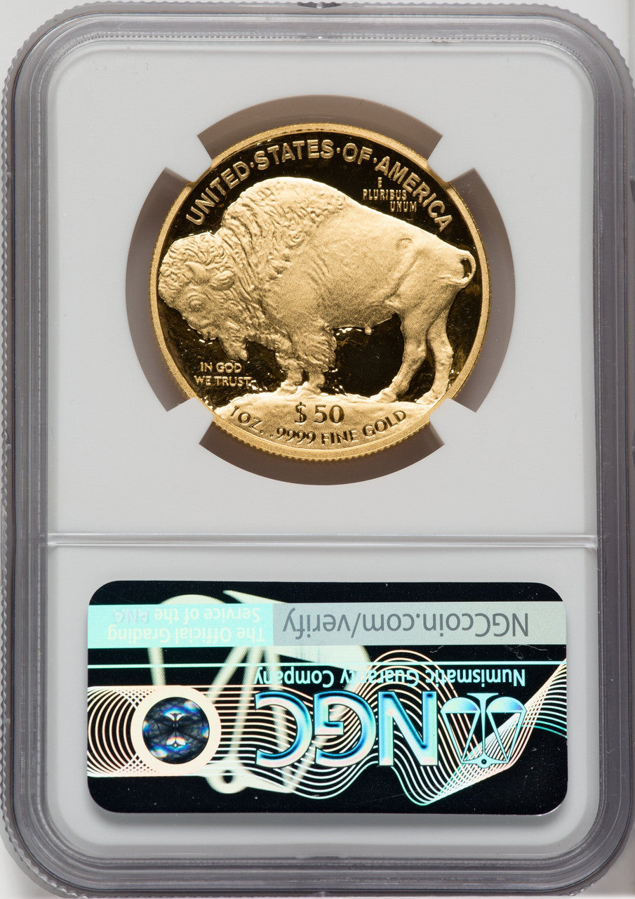 2008-W $50 One-Ounce Gold Buffalo NGC PF70 Thomas Uram