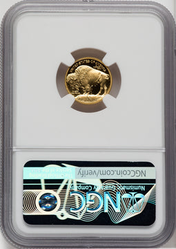 2008-W $5 Tenth-Ounce Gold Buffalo .9999 Fine Gold NGC PF70 Uram Signed