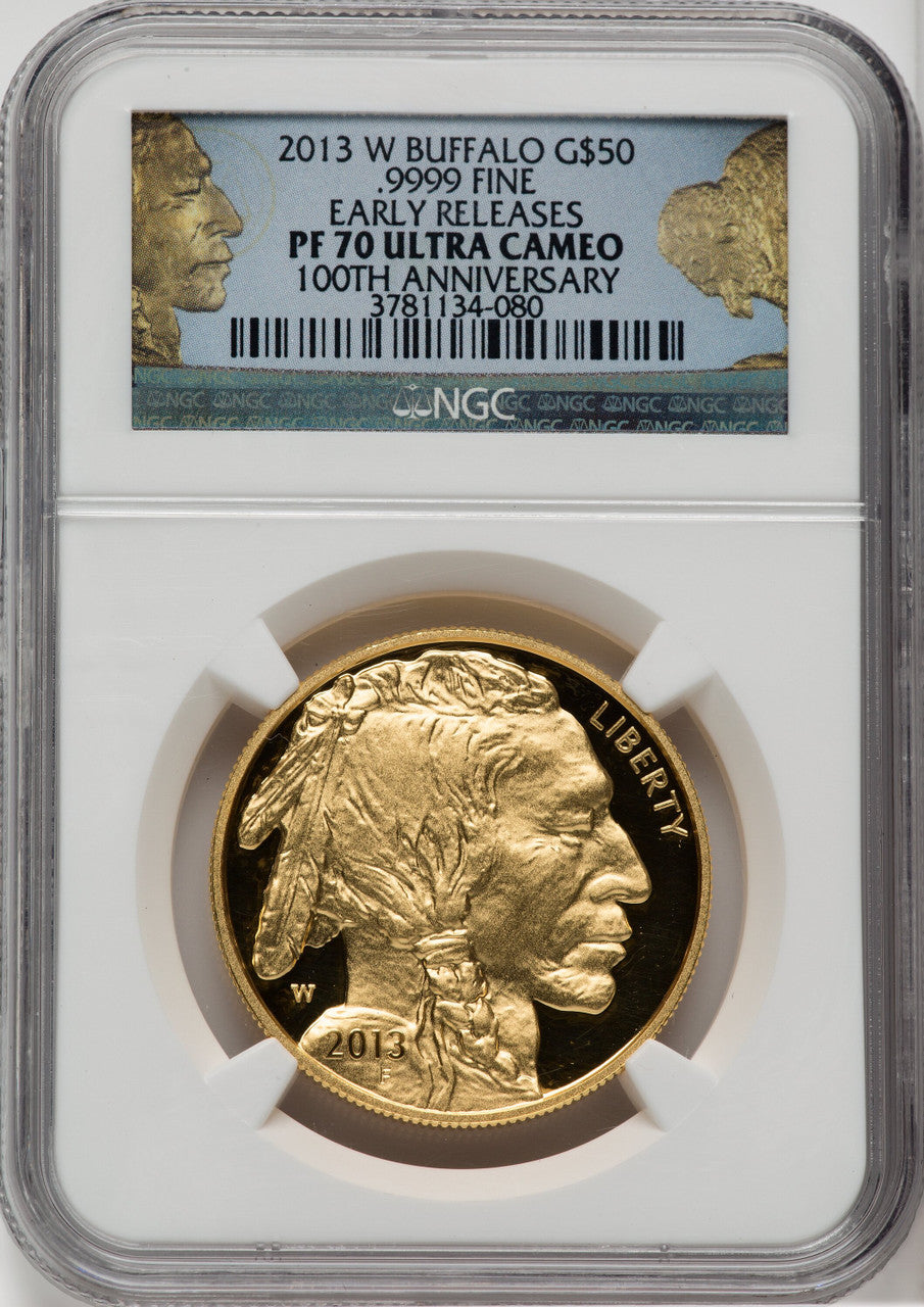 2013-W One-Ounce Gold Buffalo First Strike NGC PF70