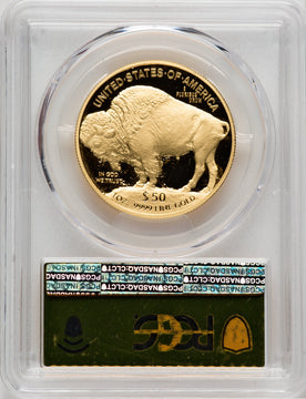 2018-W $50 One-Ounce Gold Buffalo First Strike Michael Reagan PCGS PR70