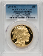 2018-W $50 One-Ounce Gold Buffalo PCGS PR70