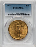 1911 $20 Saint-Gaudens Double Eagle PCGS MS64