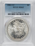 1882-CC $1 Morgan Dollar PCGS MS63