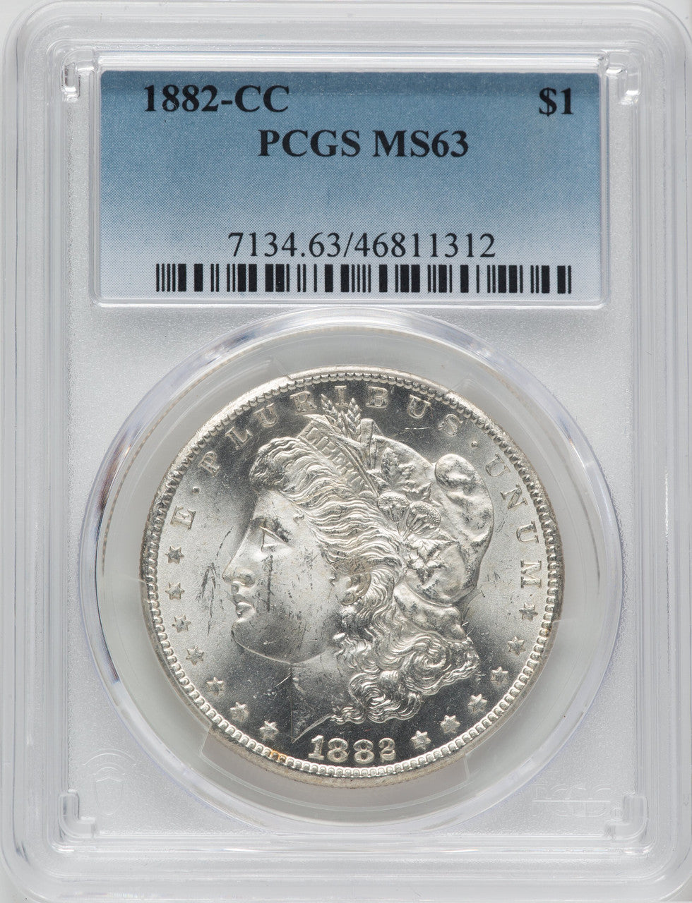 1882-CC $1 Morgan Dollar PCGS MS63