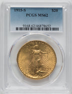 1915-S $20 Saint-Gaudens Double Eagle PCGS MS62
