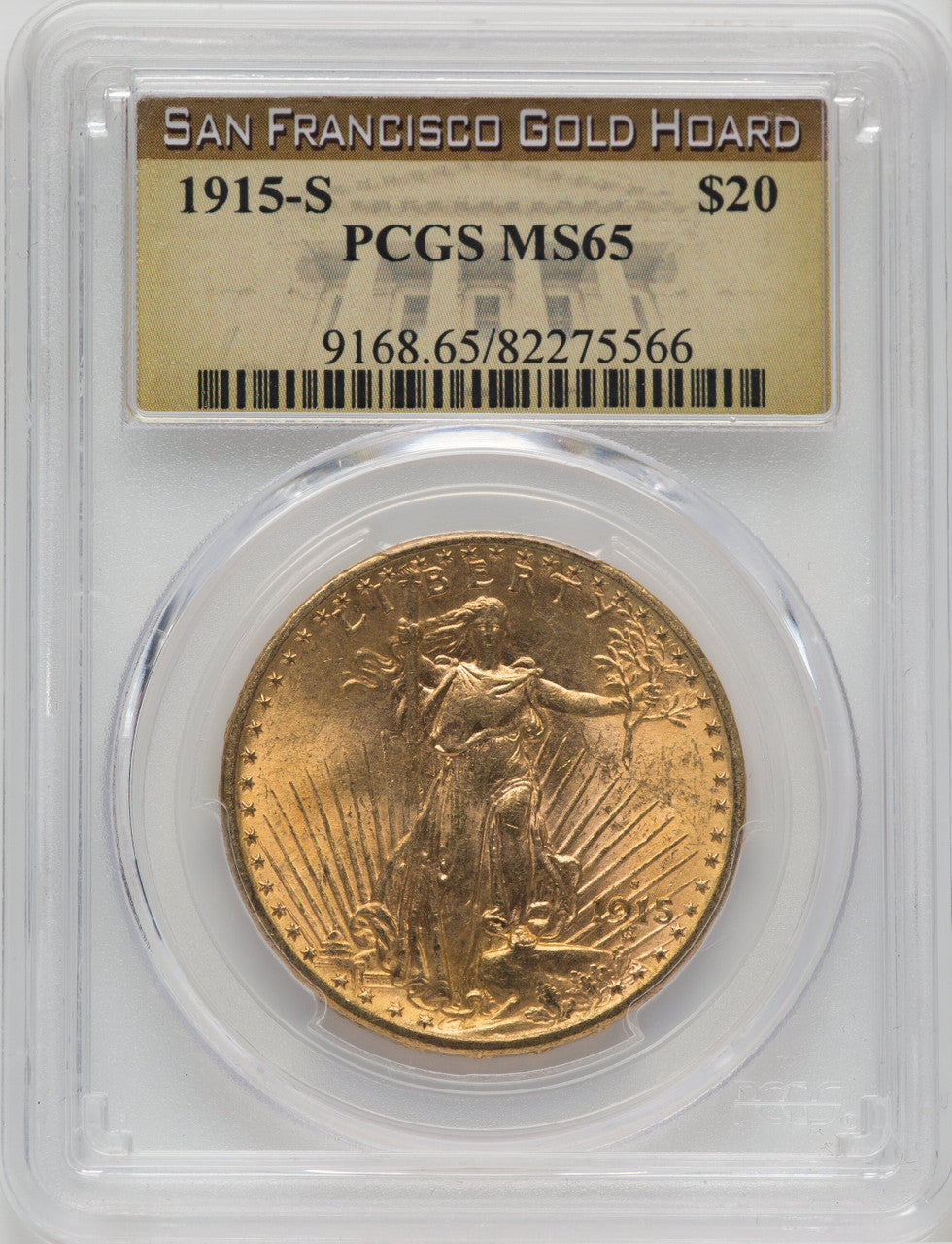 1915-S $20 Saint-Gaudens Double Eagle PCGS MS65