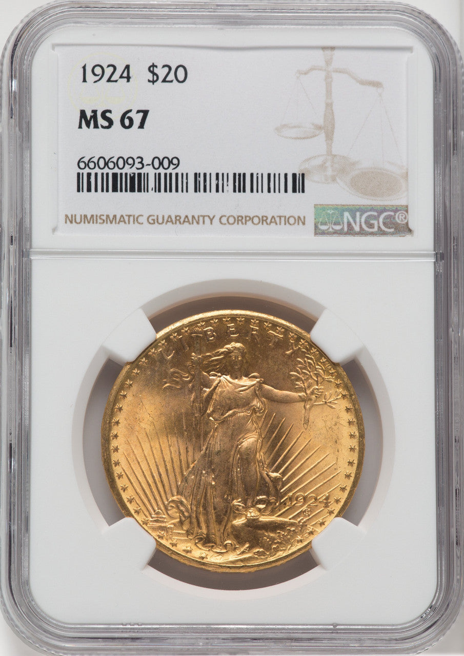 1924 $20 Saint Saint-Gaudens Double Eagle NGC MS67 (759923027)