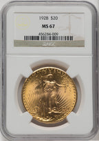 1928 $20 Saint-Gaudens Double Eagle NGC MS67