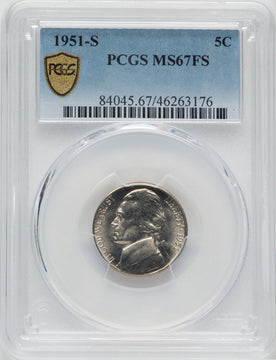 1951-S 5C FS Jefferson Nickel PCGS MS67
