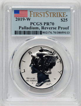 2019-W $25 Palladium Reverse Proof First Strike PCGS PR70 (759707001)