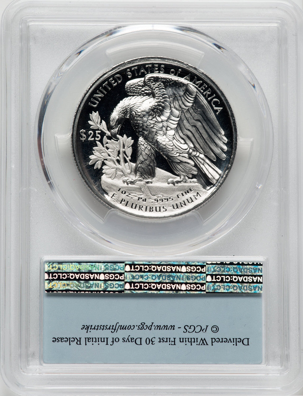 2018-W $25 Palladium First Strike PCGS PR70 (761495002)