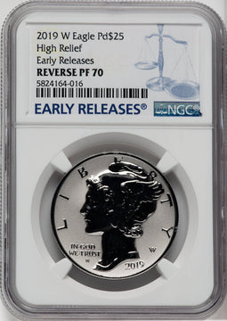 2019-W $25 Palladium Reverse Proof First Strike NGC PF70