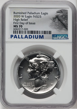 2020-W $25 Palladium First Day of Issue NGC 0