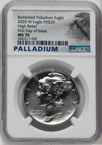 2020-W $25 Palladium First Day of Issue NGC 0