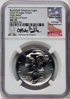 2020-W $25 Palladium First Day of Issue Mike Castle Signature NGC MS70