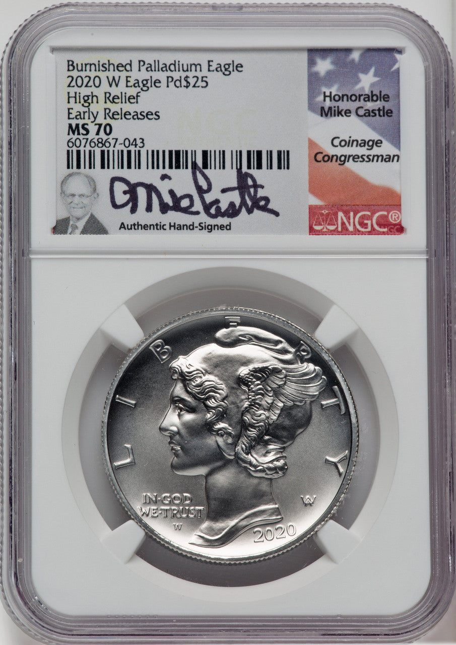 2020-W $25 Palladium First Strike NGC MS70