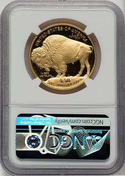 2021-W G$50 Gold BuffaloFirst Day of Issue DCAM NGC PF70