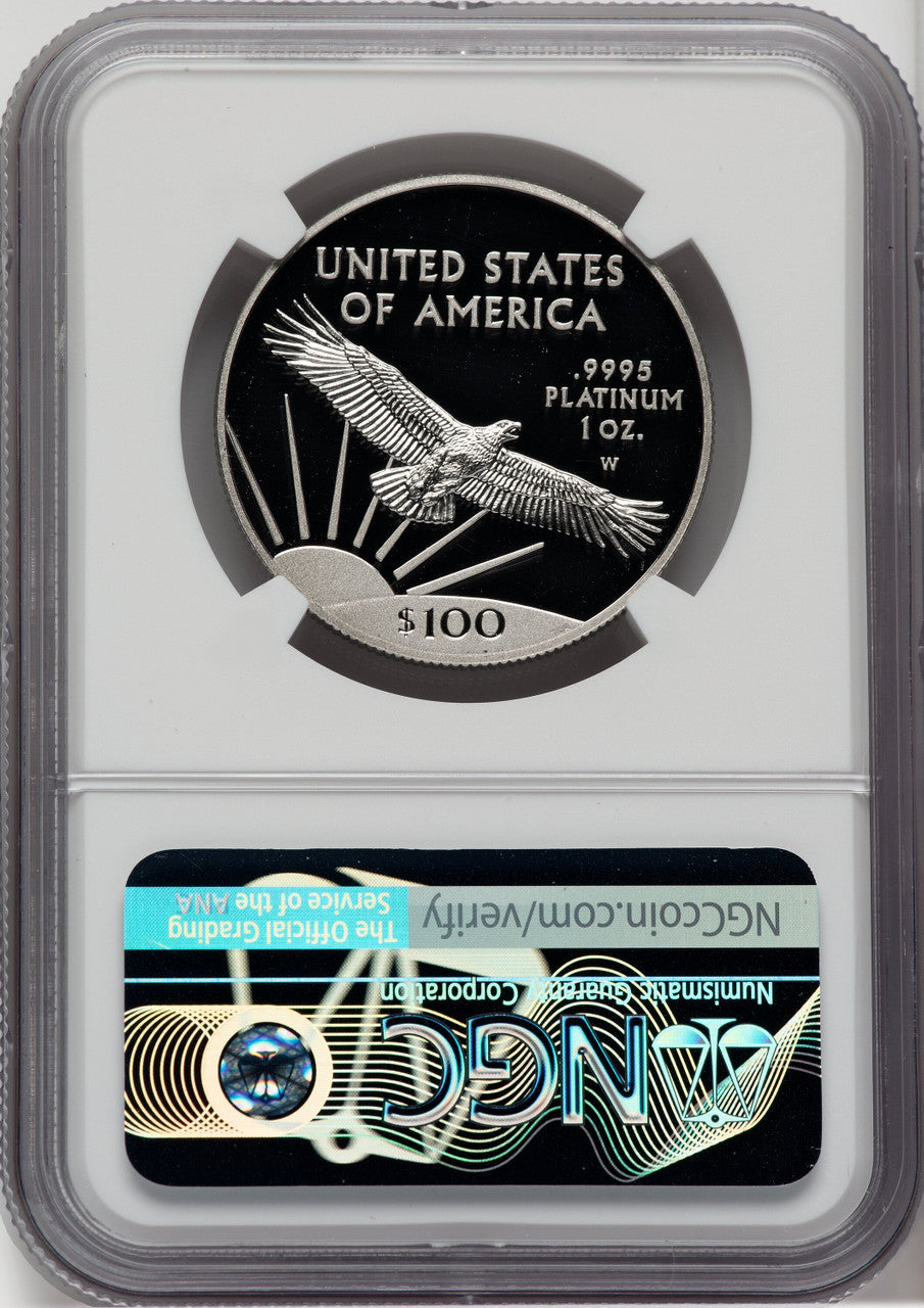2017-W $100 One-Ounce Platinum Eagle Statue of Liberty 20th Anniversary NGC PF70