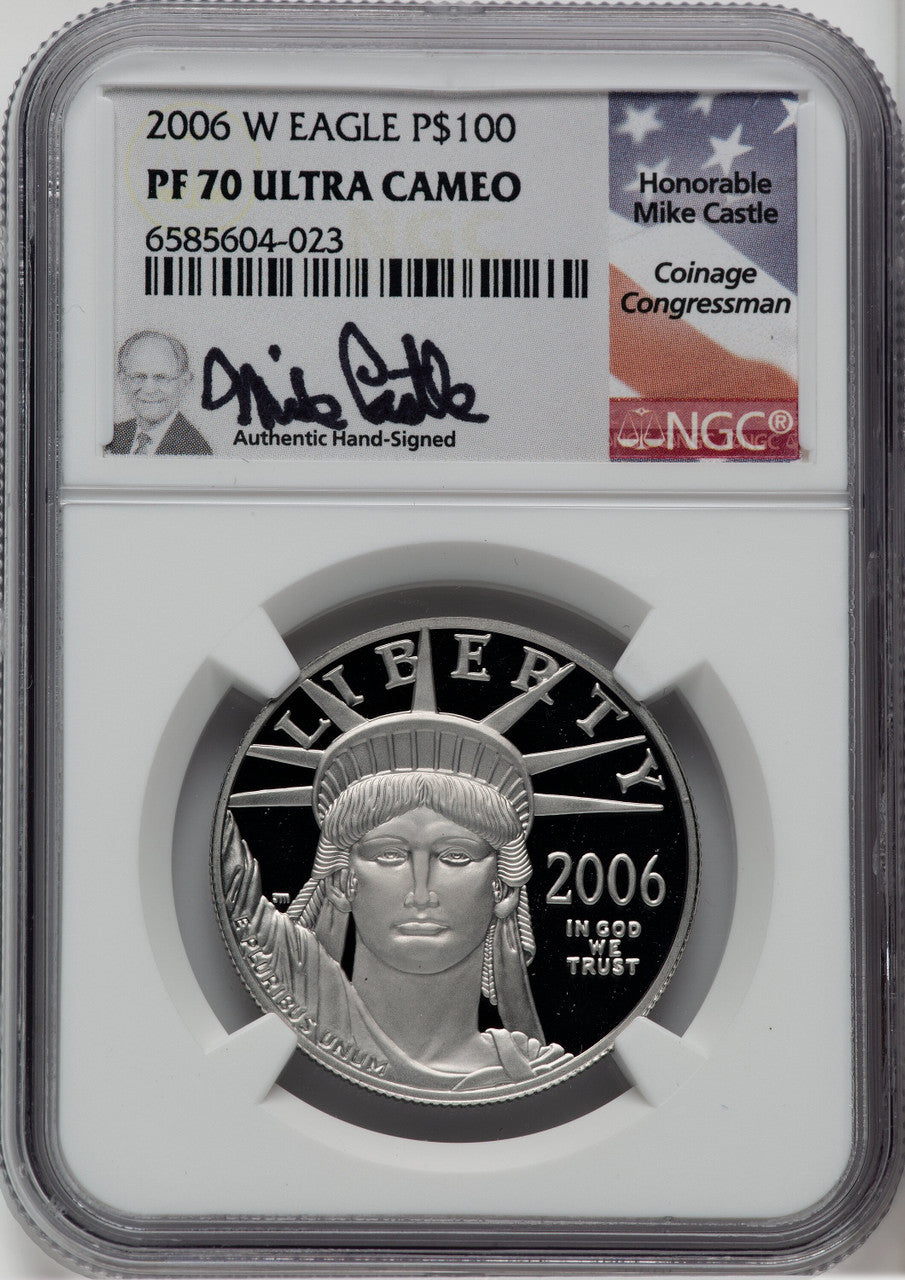 2006-W $100 One-Ounce Platinum Eagle Statue of Liberty NGC PF70