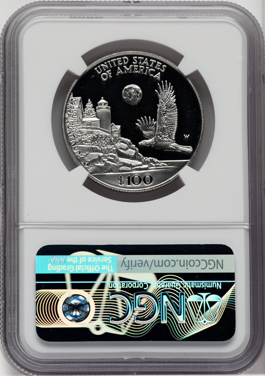 1998-W $100 One-Ounce Platinum Eagle Statue of Liberty NGC PF70