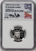 2000-W $25 Quarter-Ounce Platinum Eagle Statue of Liberty NGC PF70